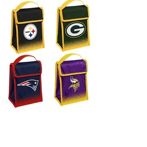 NFL Football Team Logo Gradient Hook & Loop Cooler Lunch Bag - Pick Team - Picture 1 of 14