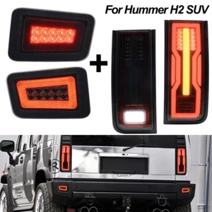 For 2005-2009 Hummer H2 SUV Smoked LED Tail Light Turn Signal Reverse Brake Lamp - Picture 1 of 10