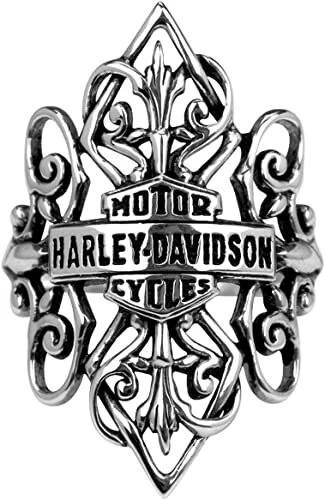 Harley-Davidson Women's Sterling Silver Antique Filigree Ring  66 / HDR0219 - Image 1 of 1