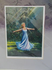 Mishell Swartwout Fairy Prints Sunlight Fairy Pencil signiert 11 x 14 mit Passepartout - Bild 1 von 5