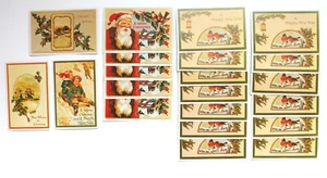 Lot Of 21 VINTAGE Merry Christmas Happy New Year Unused Postcards Greeting Card - Picture 1 of 6