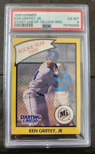 1990 Kenner Starting Lineup Yellow Border Ken Griffey Jr. PSA 6 - Picture 1 of 2
