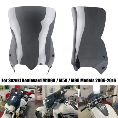 Motorcycle Front Windshield Smoke For Suzuki Boulevard M109R M90 VZR1800 M1800R - Image 1 of 4