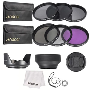  49mm +CPL+FLD+(2/4/8)Lens Filter Kit+Lens /Hoods+Cleaning U5M0 - Picture 1 of 9