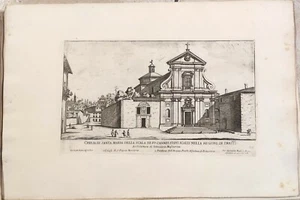 1890 CHIESA SANTA MARIA DELLA SCALA DE CARMELITANI SCALZI BORGO FALDA ROMA - Imagen 1 de 2