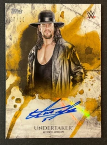 2018 Topps Undisputed WWE Undertaker automático dorado/10 SSP RARO entre otros ¡PERFECTO! - Imagen 1 de 2