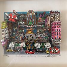 Charles Fazzino "Santa Claus is Coming Midtown" 3D POP Art Signed Framed ED400