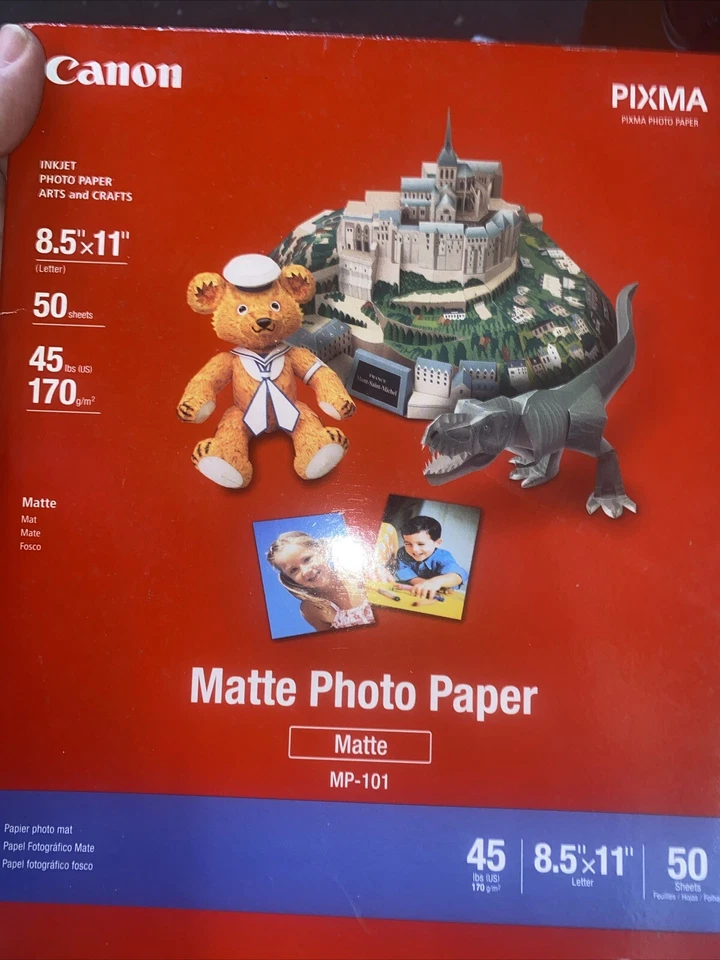 Новый Canon струйный матовый фотобумага MP-101 50 листов 8,5 «x 11» новый - Изображение 1 из 1