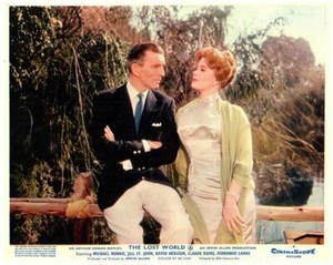 THE LOST WORLD ORIGINAL BRITISH LOBBY CARD  JILL ST JOHN MICHAEL RENNIE 1960