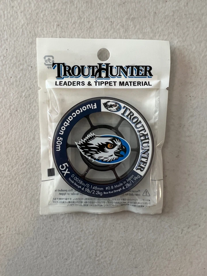 TroutHunter 50M Spool Fluorocarbon Tippet [Choose Tensile Strength]