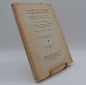 FIRST EDITIONS AUTOGRAPH LETTERS AND MANUSCRIPTS - Bild 1 von 2