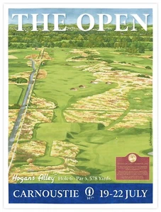 Official 2018 Open Championship Carnoustie Golf Poster Francesco Molinari - Picture 1 of 8