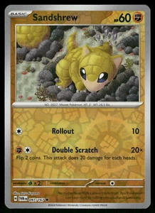 Sandshrew Reverse Holo 097/167 SV06: Twilight Masquerade Pokemon Card - Picture 1 of 2