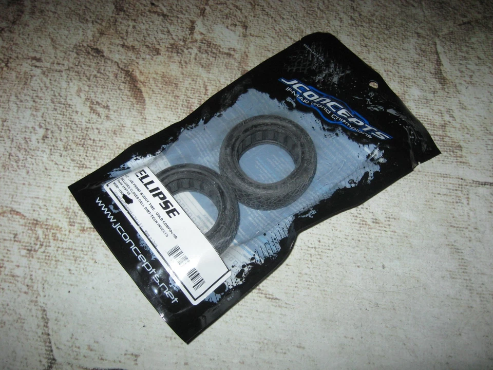 RC Racing JConcepts 2.2” 2WD Front Buggy Tires Ellipse Rubber Gold (2) 3197-05 - Image 1 of 1