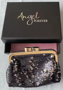 Portamonete VS Victoria's Secret con confezione regalo paillettes nere NUOVO - Foto 1 di 8