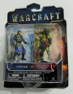 Paquete de 2 Warcraft Lothar vs. "Mini figuras Horde Warrior de 2,25", Jakks - Imagen 1 de 2