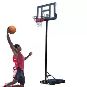 Basketball Hoop Portable Basketball Goal System 12.14ft Teens/Adults Adjustable - Picture 1 of 9
