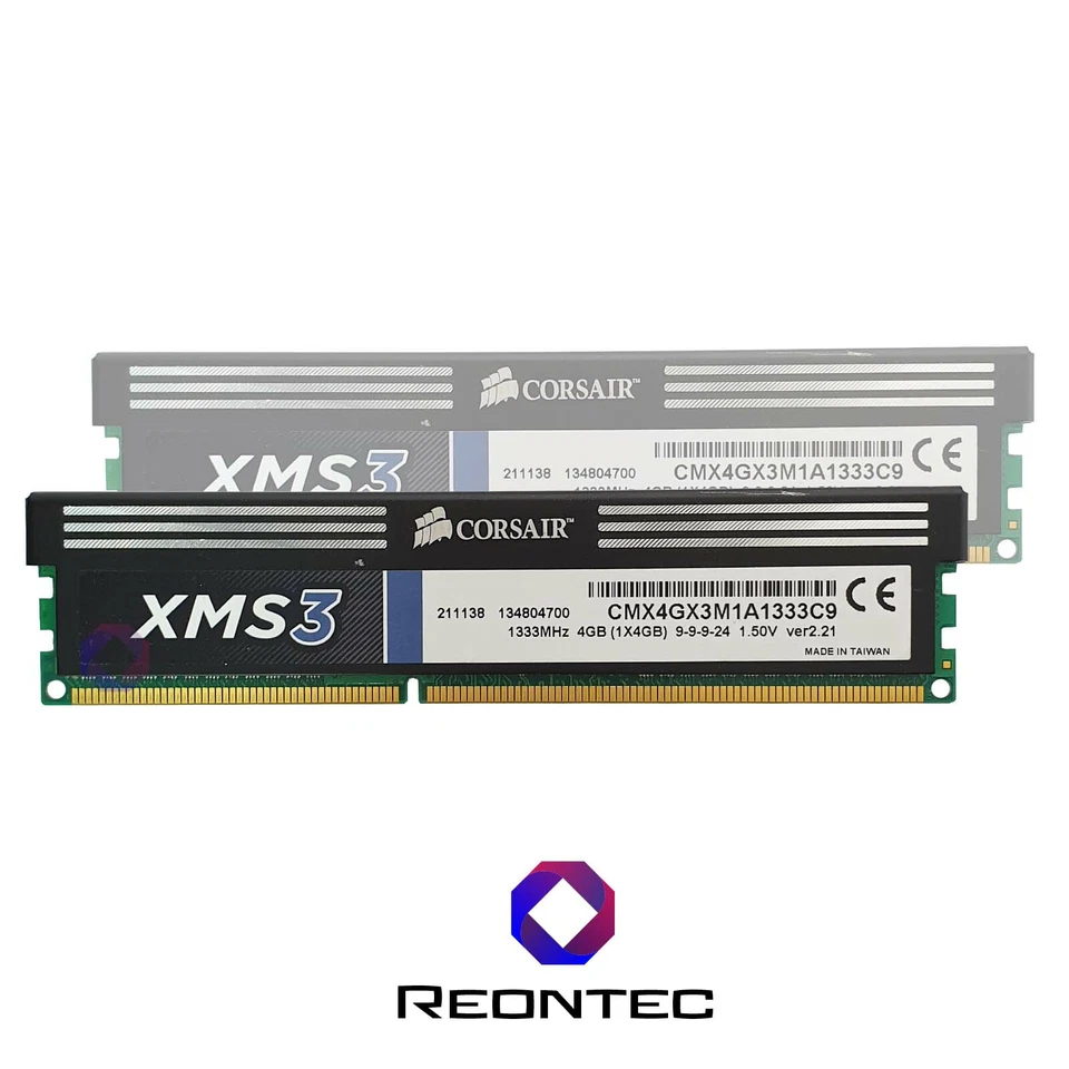 4GB RAM PC Corsair PC3 - 10600 DDR3 CMX4GX3M1A1333C9 - Immagine 1 di 1