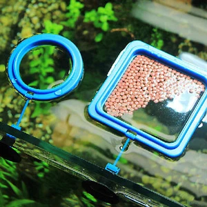1-4pcs Aquarium Feeding Ring Fish Tank Station Floating Food Tray Feeder Square - Picture 1 of 19