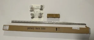 Pottery Barn Kids PBK Metal Window Curtain Rod Brushed Nickel 48-88" - Picture 1 of 5