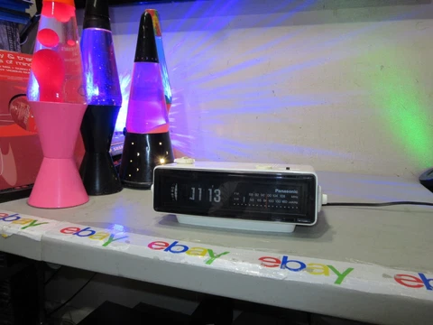 The Famous Panasonic RC-6025 White Flip AM FM Alarm Clock FREESHIP Cover