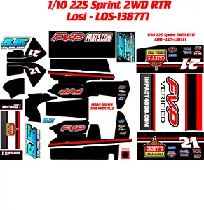 TEAM LOSI 22S 1X10 SPRINT LOS-1387T1 BRIAN BROWN 2018 KNOXVILLE DECAL WRAP KIT - Picture 1 of 1