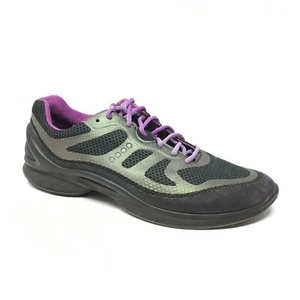 Ecco Biom Running Shoes Sneakers Womens Size 8-8.5 US 39 EU Black Purple Gym - Picture 1 of 9