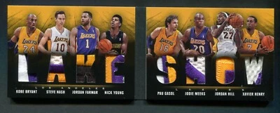 2013-14 Panini Preferred Lake Show GU Booklet Kobe Bryant Nash Meeks Gasol /25 - Image 1 of 2