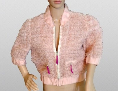 DOLCE GABBANA - STYLISH SHEER RUFFLE JACKET / BLOUSE / Top- Size 48 / 12 - Image 1 of 4