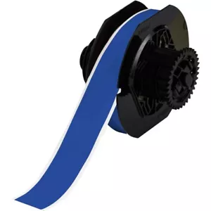 Brady Permanent Vinyl Label for B30 Printers - 1.125" Width. Blue - Picture 1 of 2