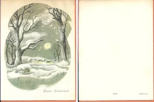 Vintage Christmas Card, Winter Wonderland - Picture 1 of 1
