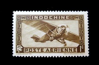 Estampillas de avión Scott C1 de Indochina francesa 1 centavo 1933 como nuevas MNH Foto 1 de 2