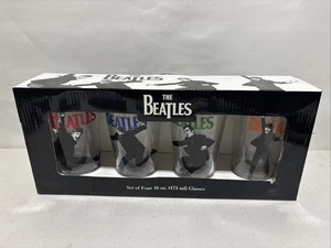2013 The Beatles Drinking Glasses 16 Oz Set of 4 Vintage Collectible New NOS - Picture 1 of 13