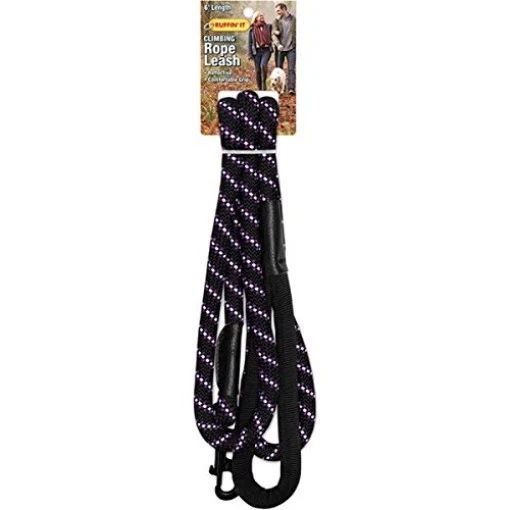 Westminster Pet Products 80122TV Black with Purple Dog Leash, 5/8" x 6' - Imagem 1 de 1