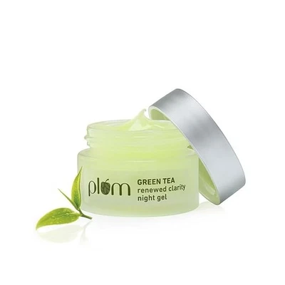 Plum Green Tea Renewed Clarity Night Gel Mini | Hydrates Skin & Fights Acne | Li - Image 1 of 4
