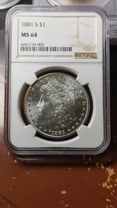 1881 S Morgan Silver Dollar $1 NGC MS64 Blast White and PQ 5317 - Picture 1 of 5