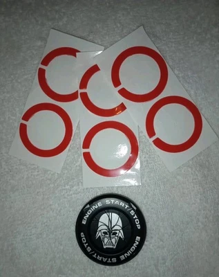 Cubierta de botón giratorio de arranque/parada del motor Darth Vader Star Wars TODO METAL Foto 1 de 4