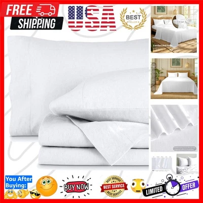 Sábanas de franela de algodón elegantemente suaves - Juego king de 4 piezas para comodidad redonda Foto 1 de 4