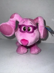 Blue's Clue Magenta mit Brille Plüschtier 7 Zoll Rosa Hund Stofftier Neu mit Etikett - Bild 1 von 9