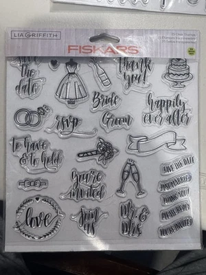 Estampillas transparentes Fiskars 15538-1001 citas recién casadas Foto 1 de 2