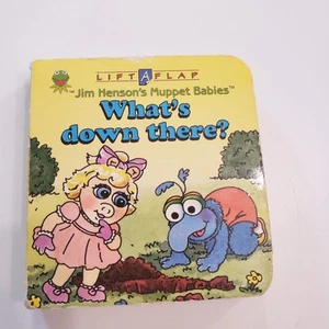 What's Down There? Lift-a-Flap Book Jim Henson's Muppet Babies Board Toddler Vtg - Picture 1 of 8