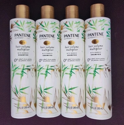 (4) Pantene Nutrient Blends HAIR VOLUME MULTIPLIER SHAMPOO w/Bamboo 9.6 fl oz - Image 1 of 4