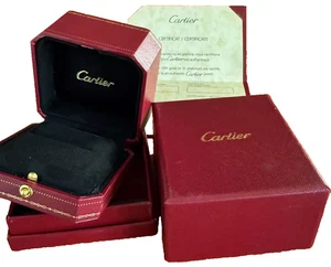 Cartier Packaging Box Set Earring or Ring, Gift Bag Included with Card - Picture 1 of 2