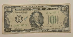 1934 $100 Bill Federal Reserve G Chicago Illinois - Picture 1 of 8