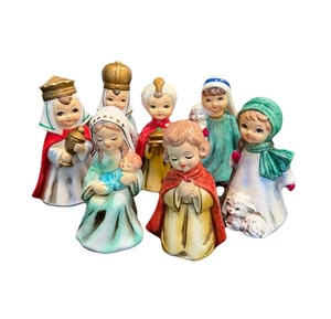 JOSEF ORIGINALES BELÉN 7 FIGURAS Tiza Pintado a Mano COREA Adorable ** - Imagen 1 de 18