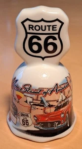 Vintage Route 66 Keramik Sammlerstück Glocke Main Street Of America Souvenir - Bild 1 von 9