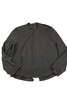 JOHN VARVATOS USA Men’s Charcoal Gray FJacket Faux Leather Trim Sz XXL - Picture 1 of 11