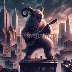 Digital Image Picture Photo Wallpaper Background Desktop Art Beast Guitar #A233 - Picture 1 of 1