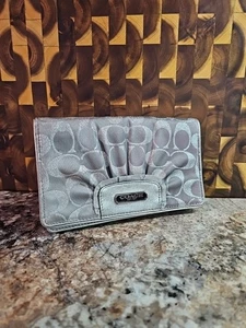 Coach Signature Metallic Fabric Crossbody Clutch Mini clutch - Picture 1 of 10