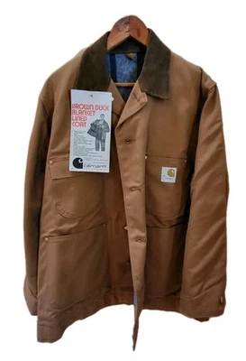Vnt NWT Carharrt Brown Duck Blanket Lined Coat New Never Used Made In The USA - image 1 of 4